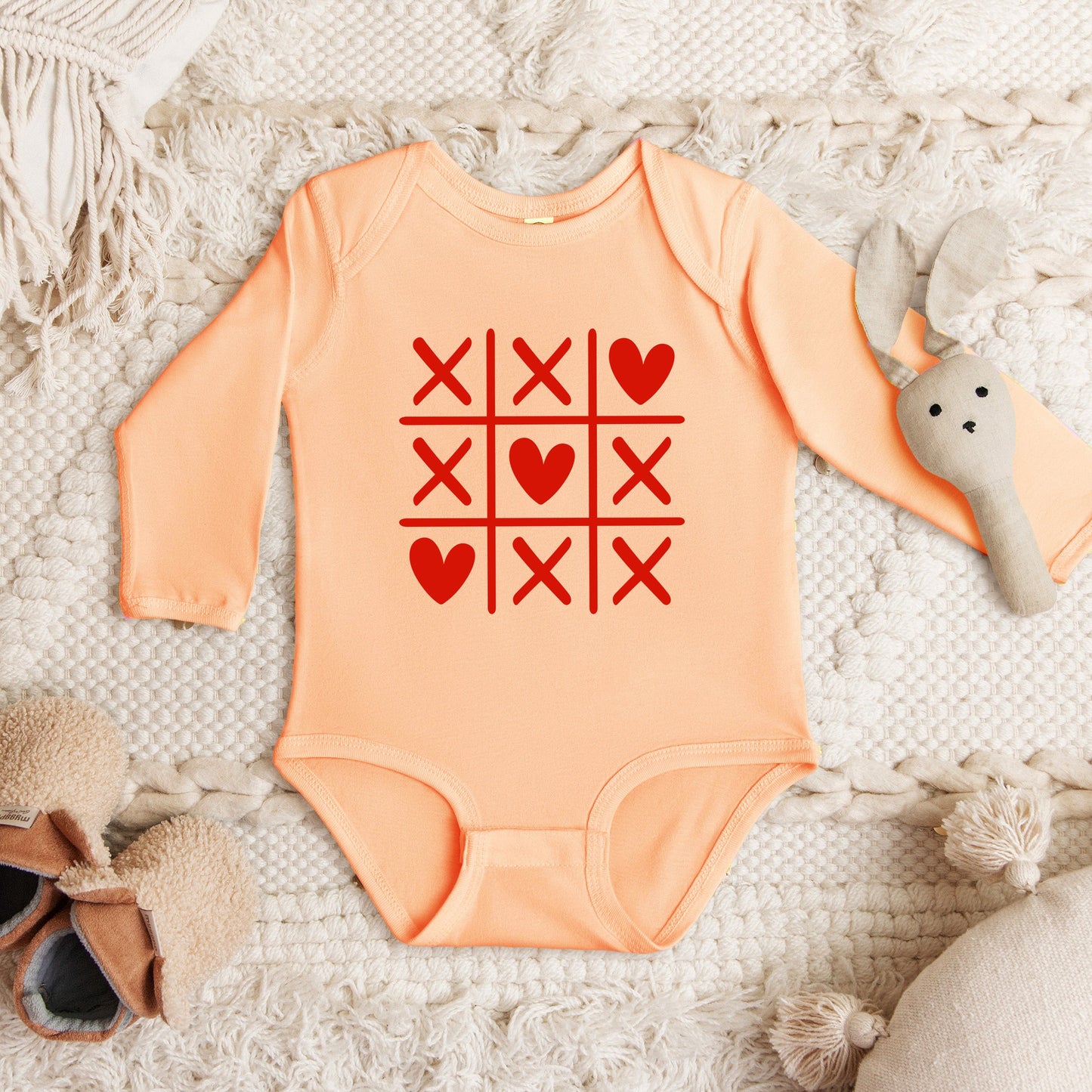 Tic Tac Heart | Baby Graphic Long Sleeve Bodysuit