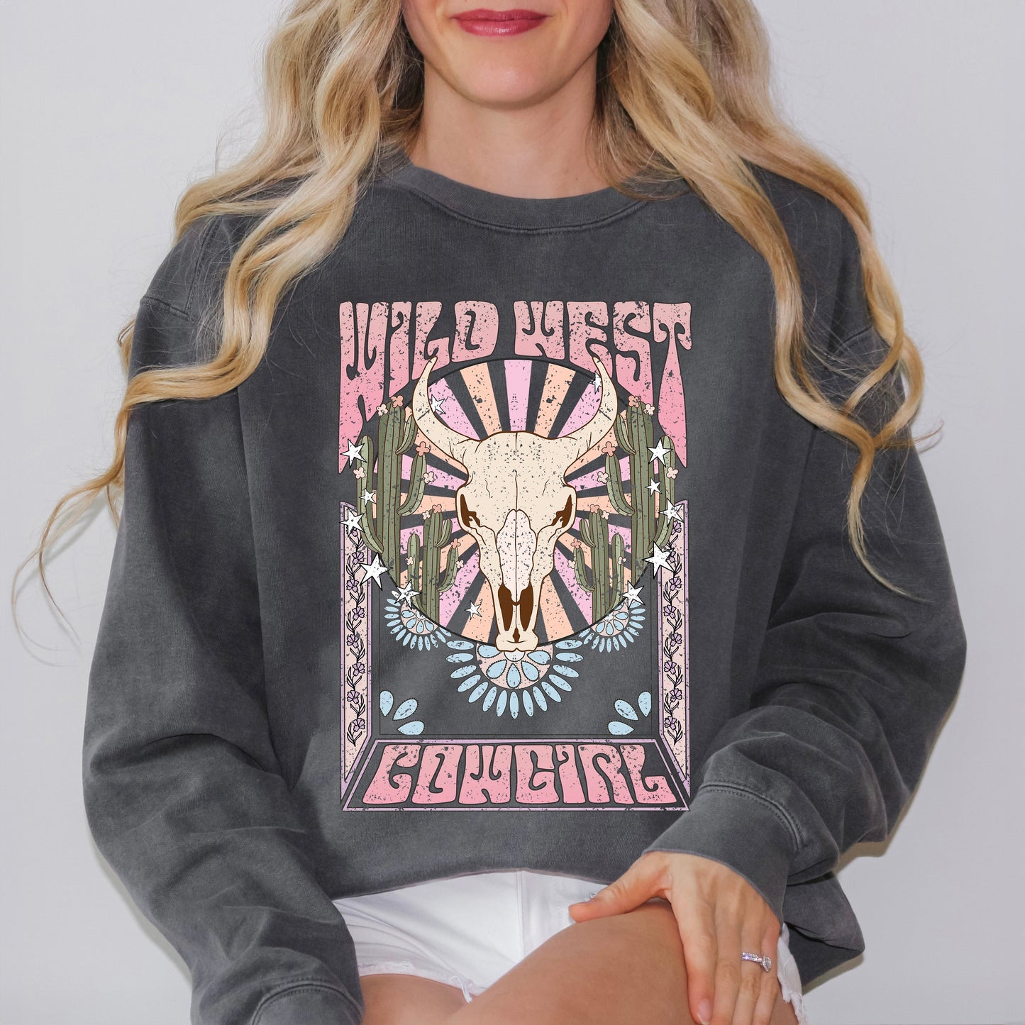 Wild West Cowgirl | Garment Dyed Sweatshirt