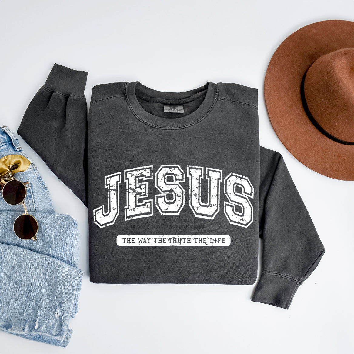 Jesus Varsity | Garment Dyed Sweatshirt