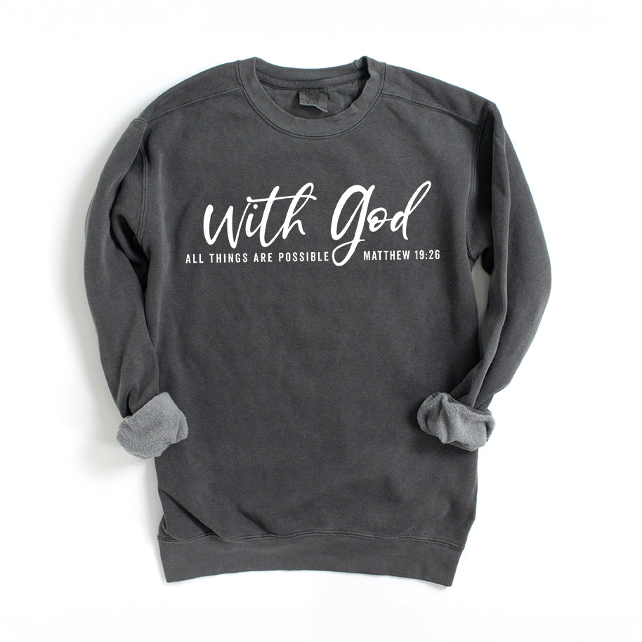 With God | Garment Dyed Sweatshirt