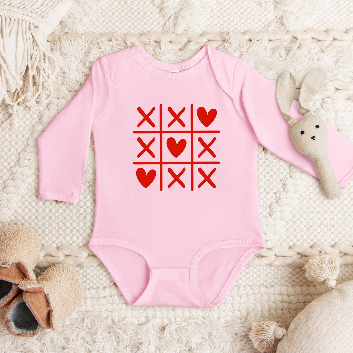 Tic Tac Heart | Baby Graphic Long Sleeve Bodysuit