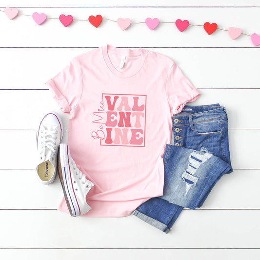 Be Mine Valentine Block | Short Sleeve Graphic Tee