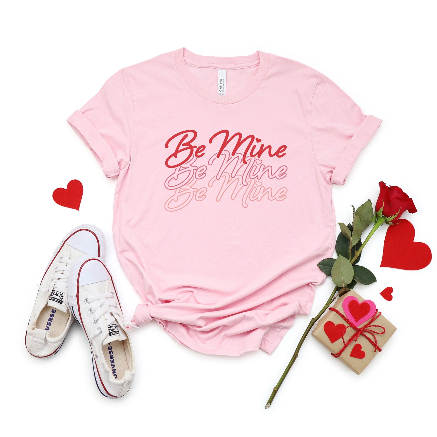Be Mine Cursive Stacked | Short Sleeve Graphic Tee