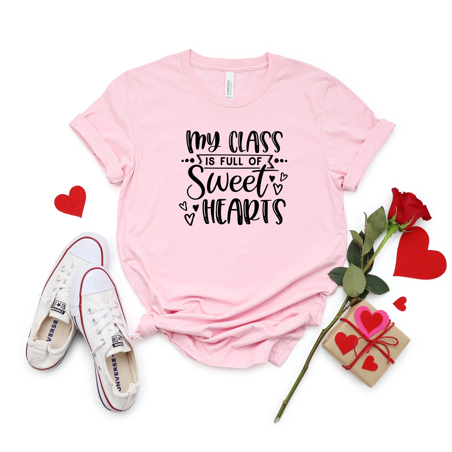My Class Is Full Of Sweet Hearts  | Short Sleeve Graphic Tee