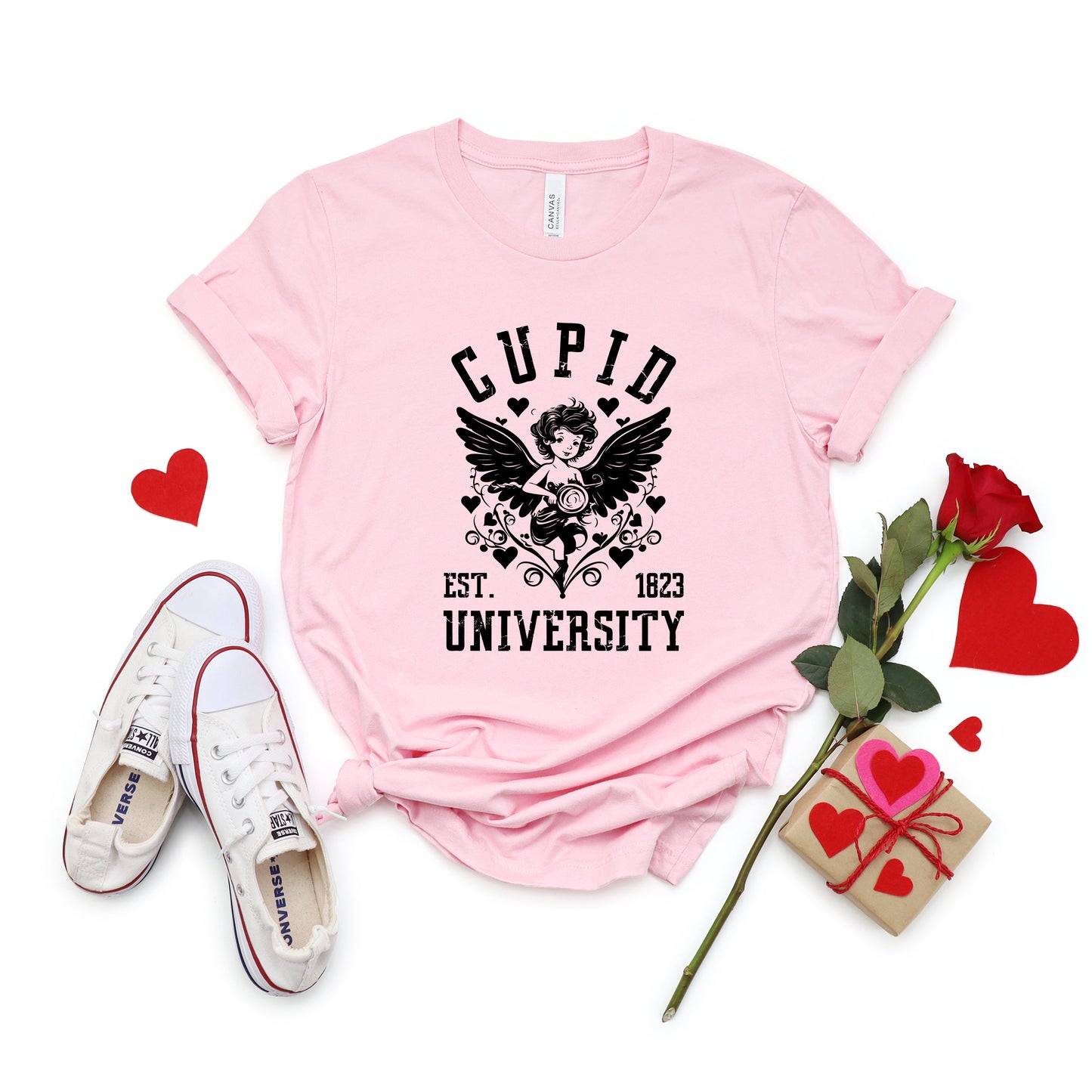 Cupid Distressed | Short Sleeve Crew Neck