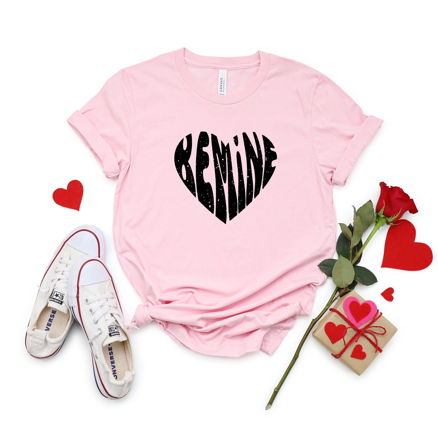 Be Mine Distressed Heart | Short Sleeve Graphic Tee