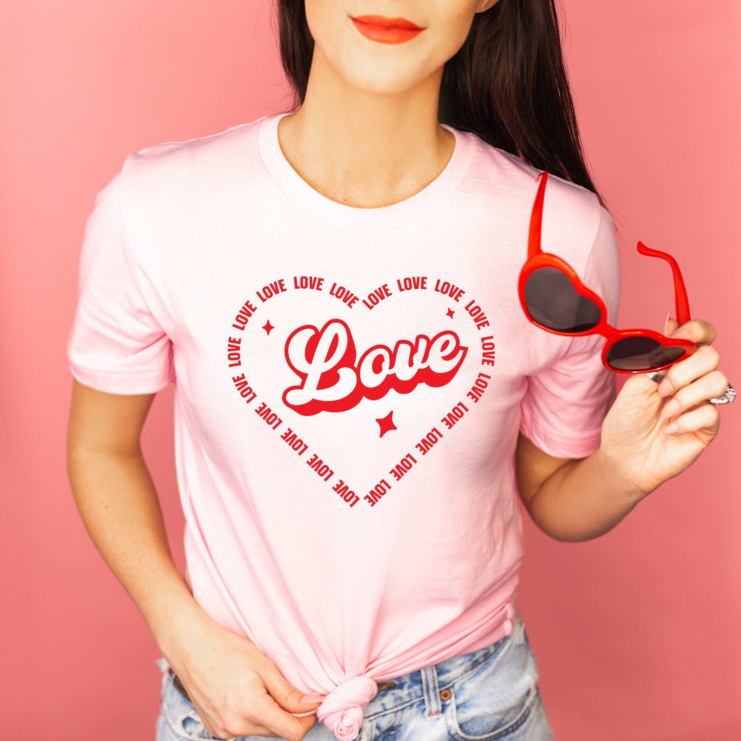 Love Heart Outline | Short Sleeve Graphic Tee