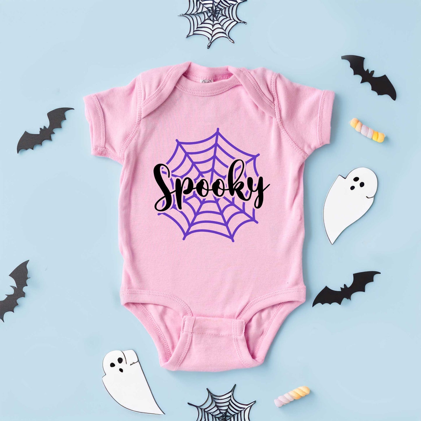 Spooky Web | Baby Graphic Short Sleeve Bodysuit
