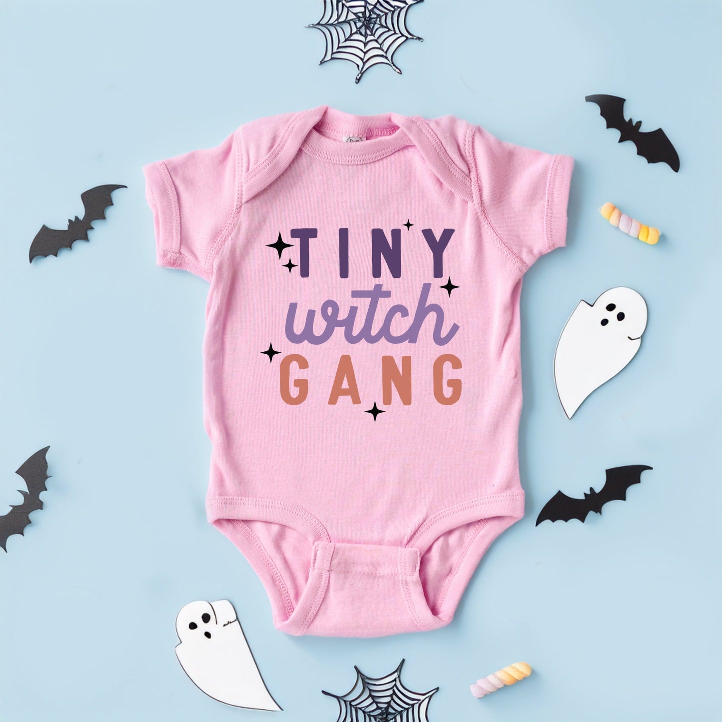 Tiny Witch Gang | Baby Graphic Short Sleeve Bodysuit