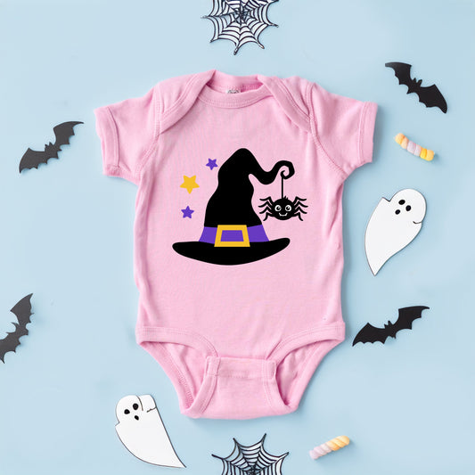 Witch And Spider | Baby Graphic Short Sleeve Bodysuit