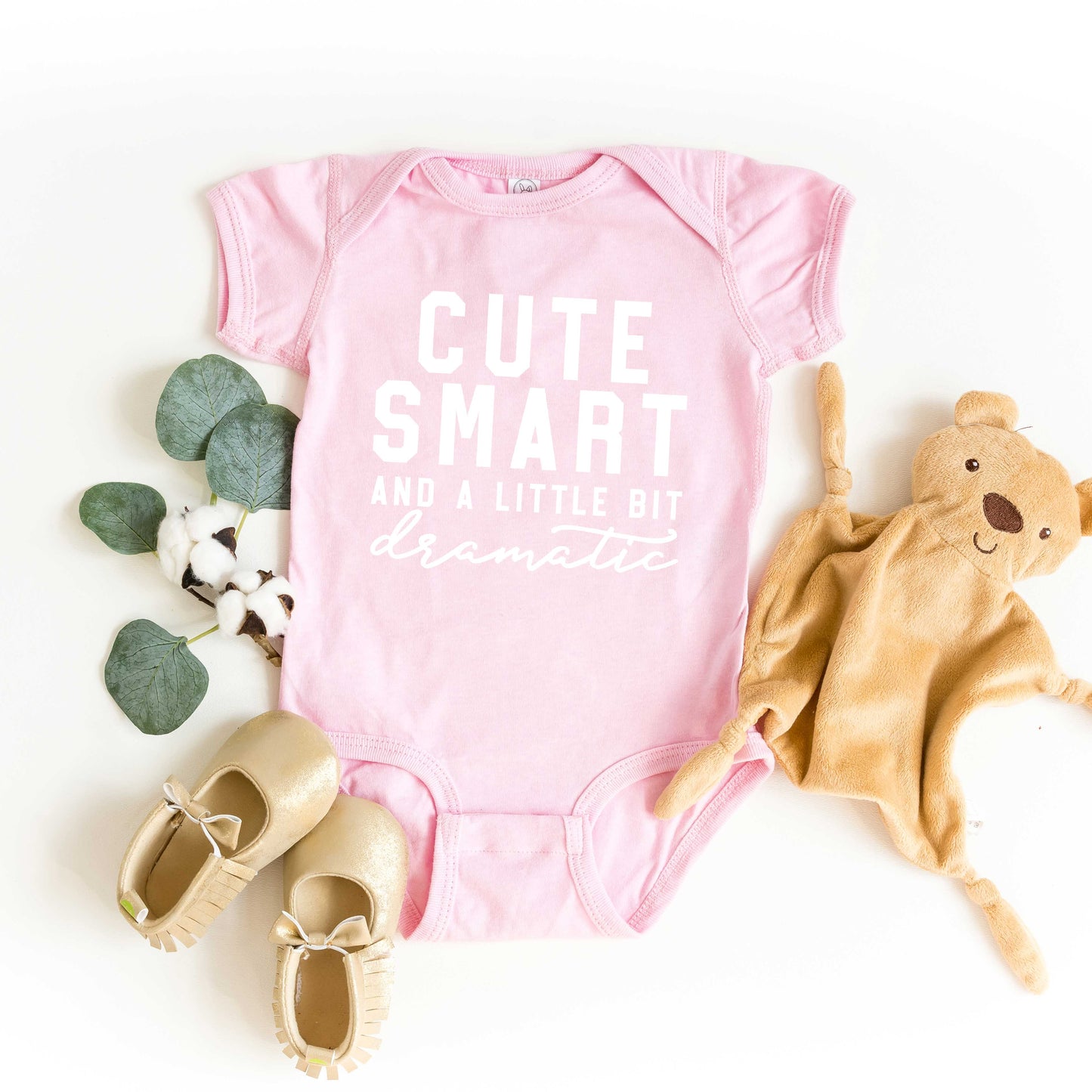 Cute Smart Dramatic | Baby Graphic Short Sleeve Bodysuit