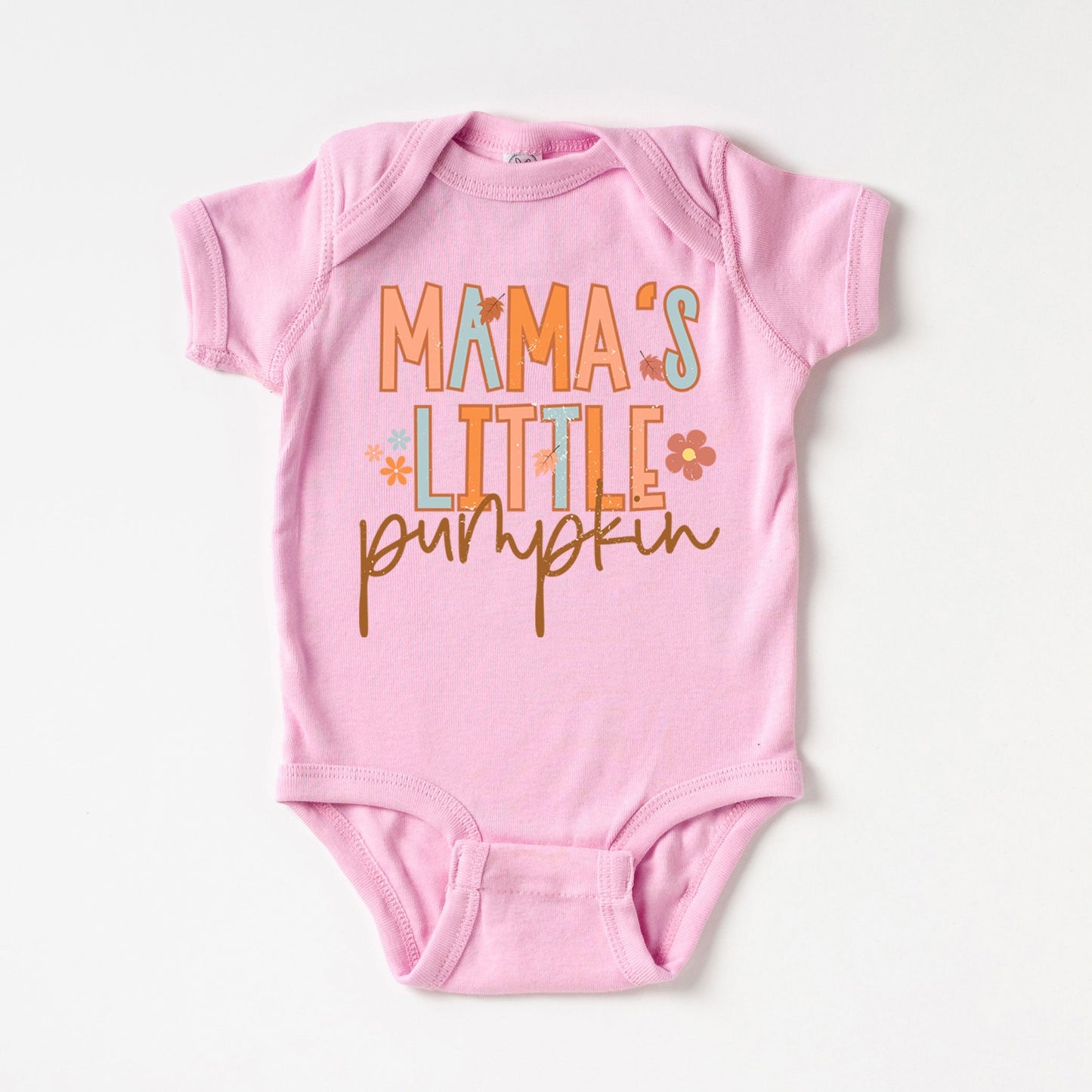 Mama's Little Pumpkin | Baby Graphic Short Sleeve Bodysuit