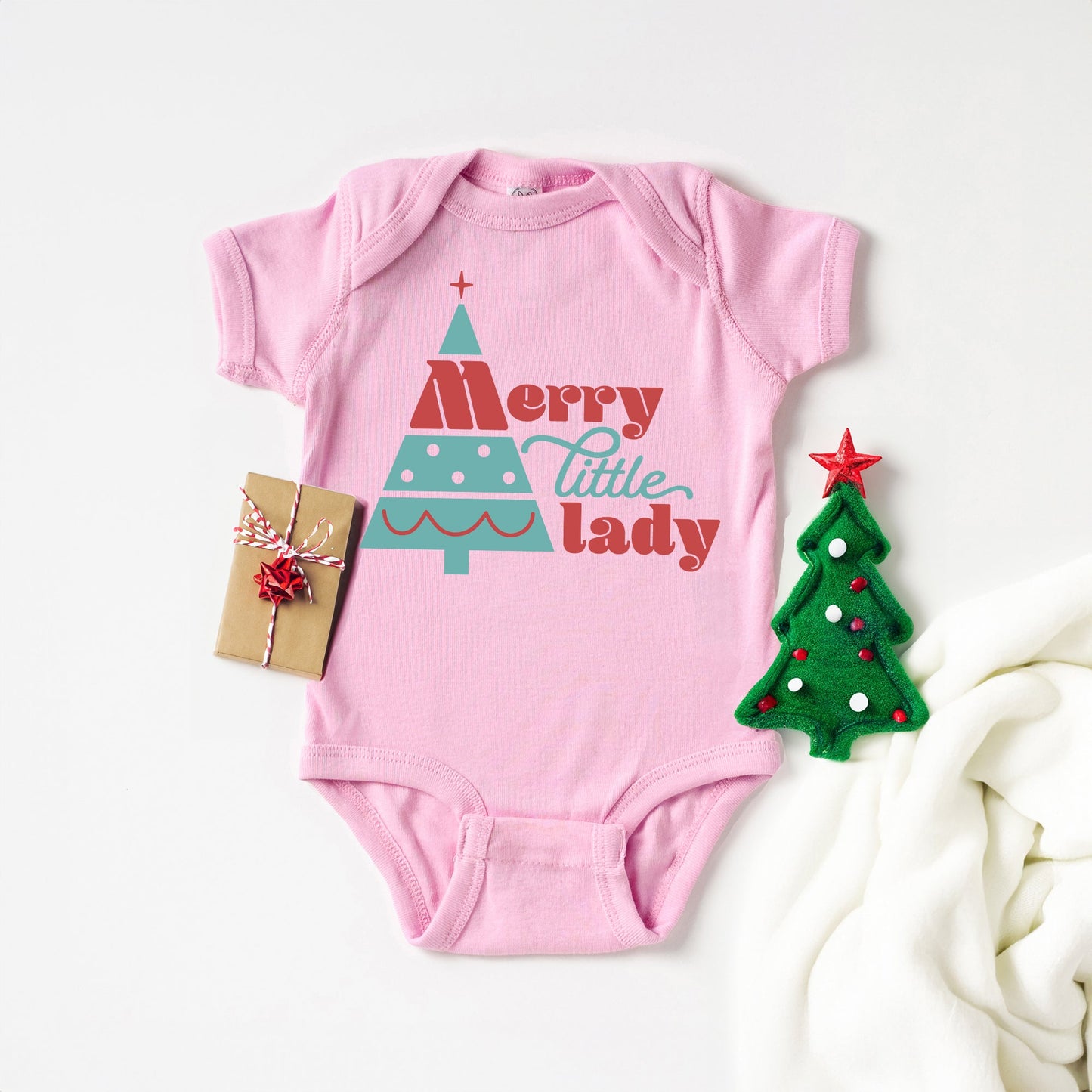 Merry Little Lady | Baby Graphic Short Sleeve Bodysuit