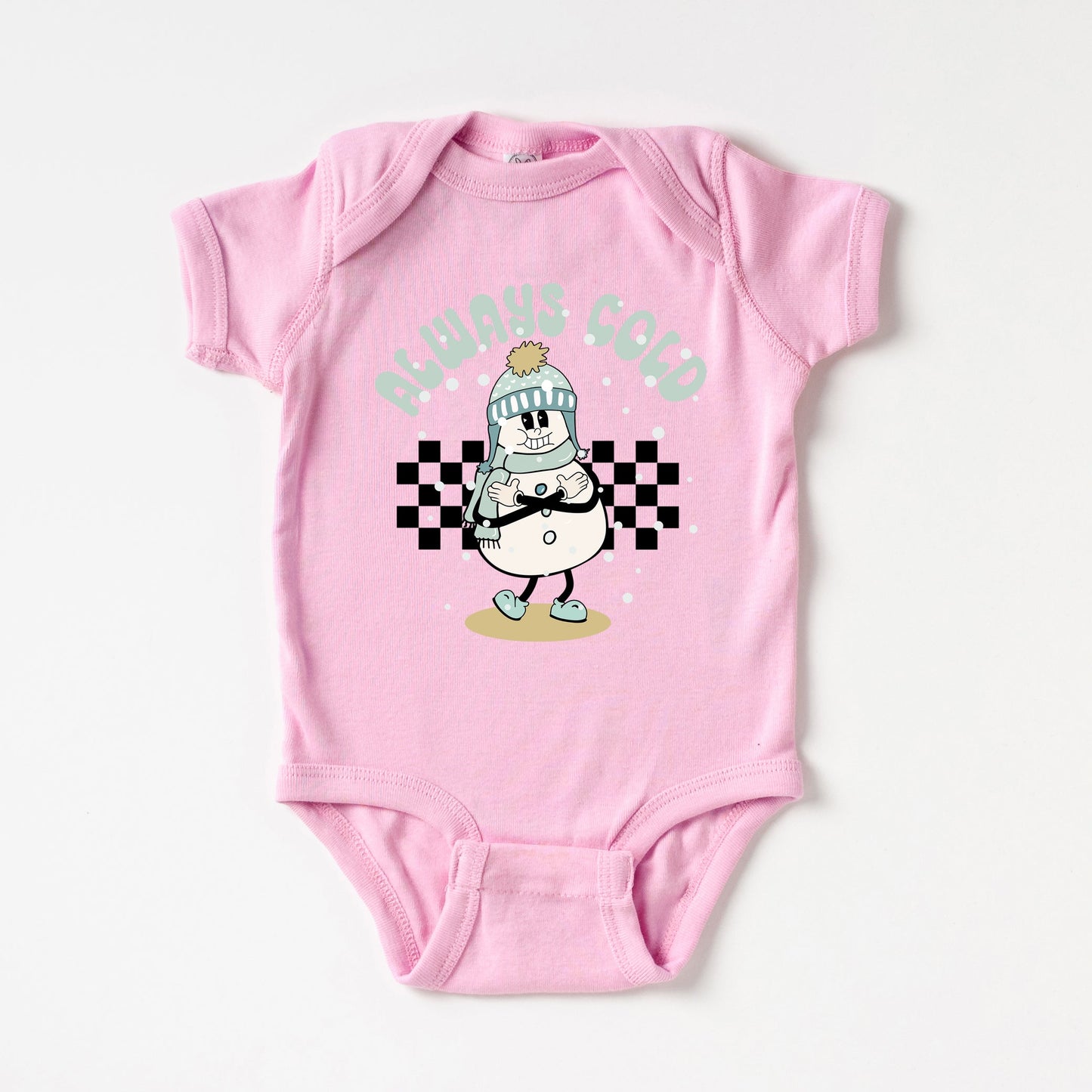 Always Cold Snowman | Baby Graphic Short Sleeve Bodysuit