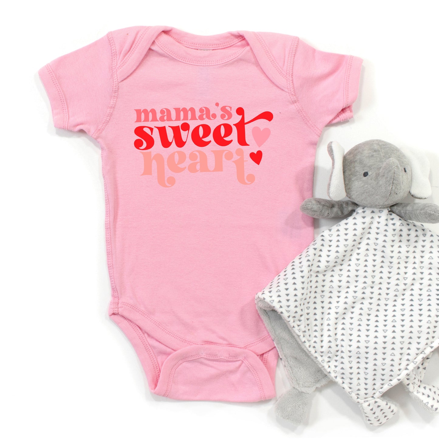 Pink Sweet Heart | Baby Graphic Short Sleeve Bodysuit