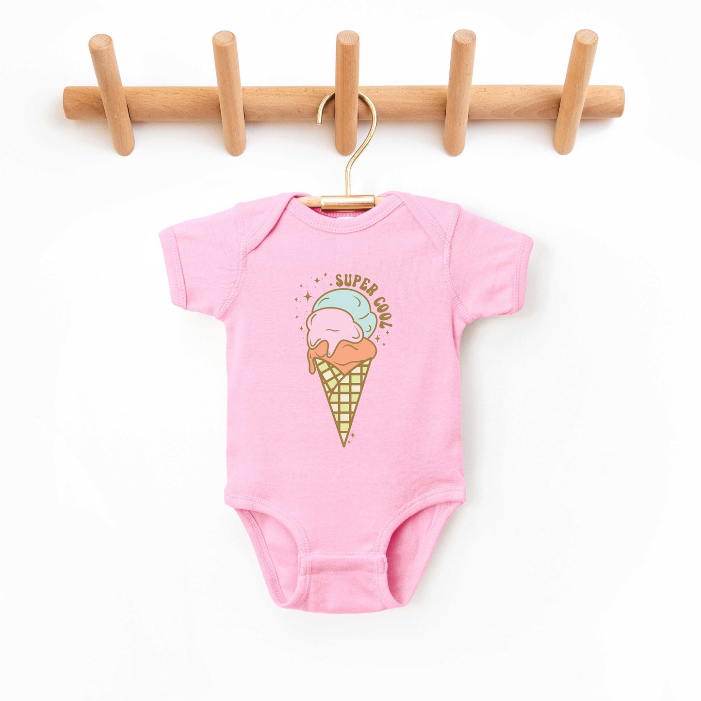 Super Cool Ice Cream | Baby Graphic Short Sleeve Bodysuit