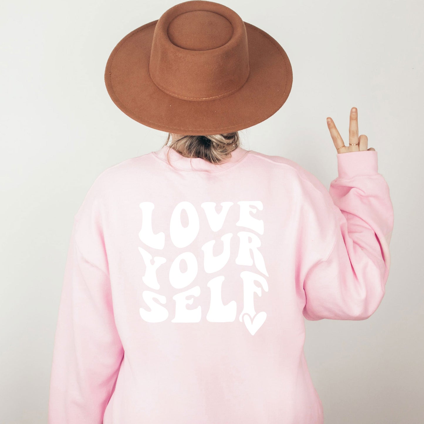Love Yourself Heart | Front & Back Graphic Sweatshirt