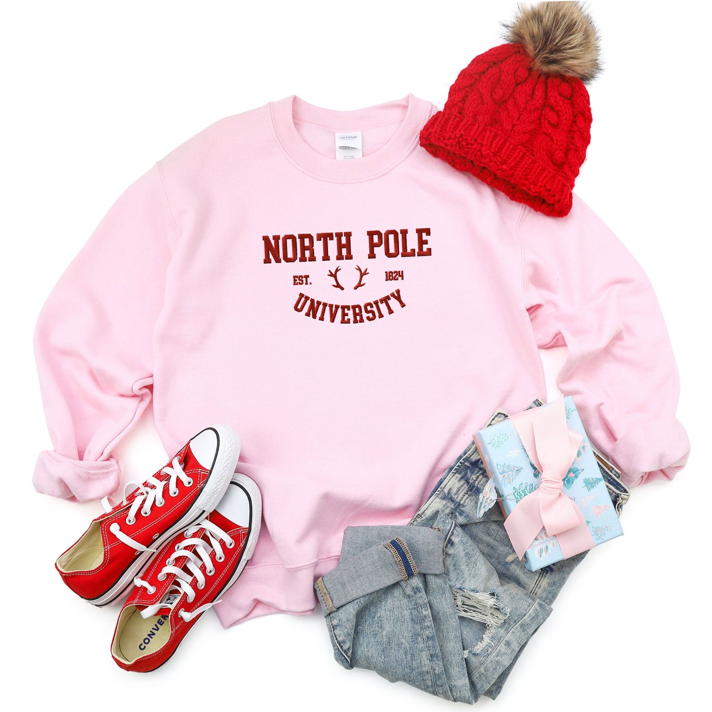 Embroidered North Pole University | Sweatshirt