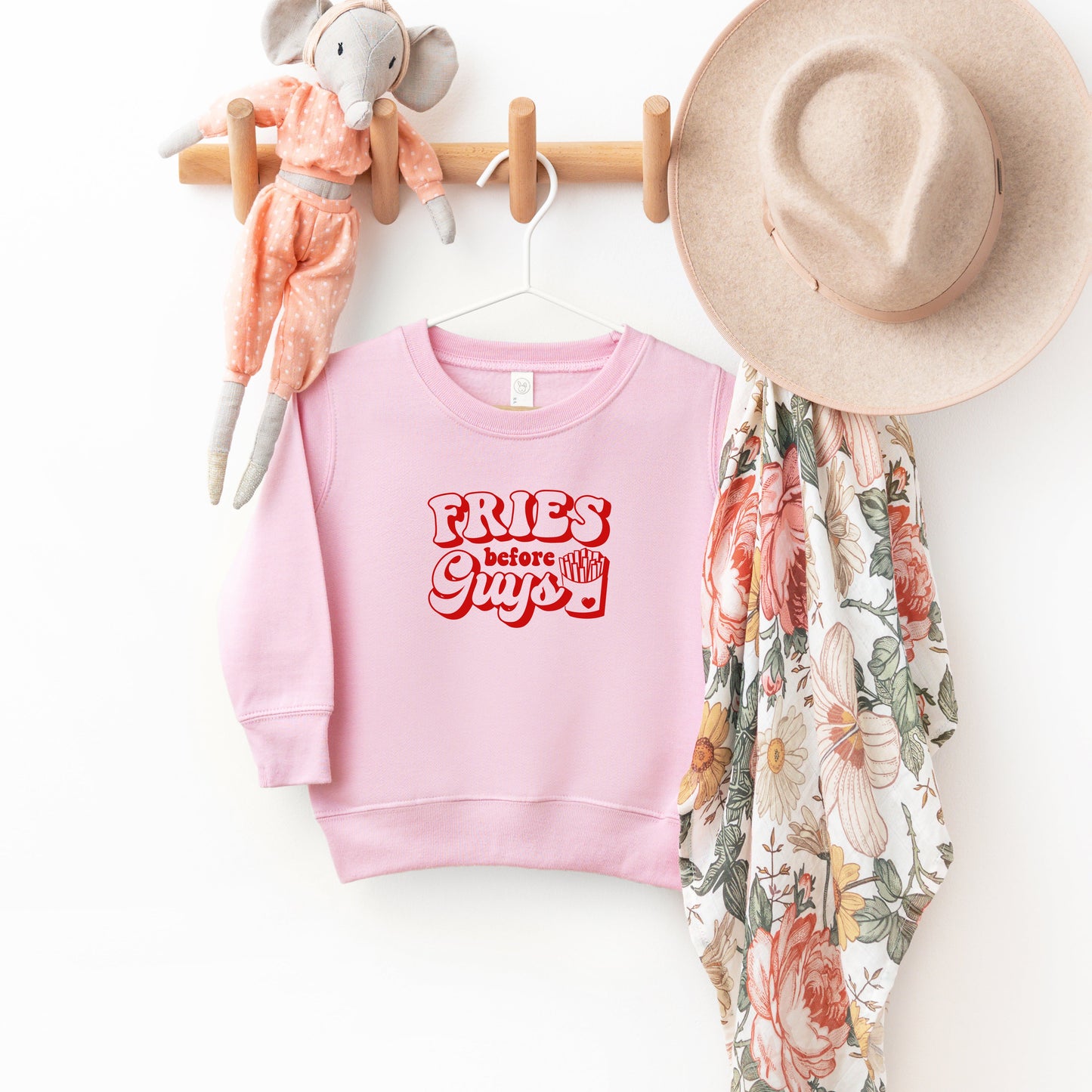 Fries Before Guys Bold | Toddler Sweatshirt
