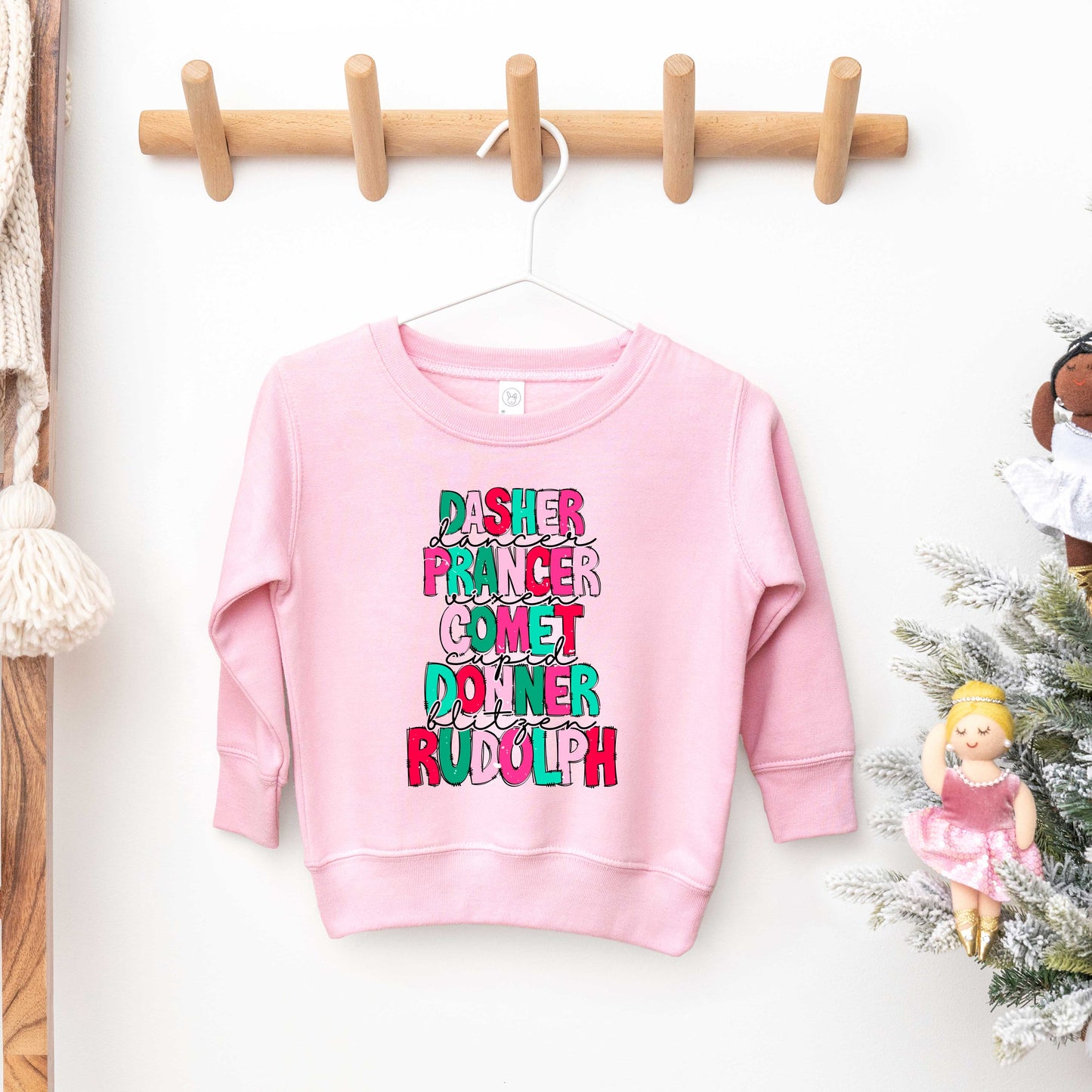 Reindeers Stacked | Toddler Graphic Sweatshirt