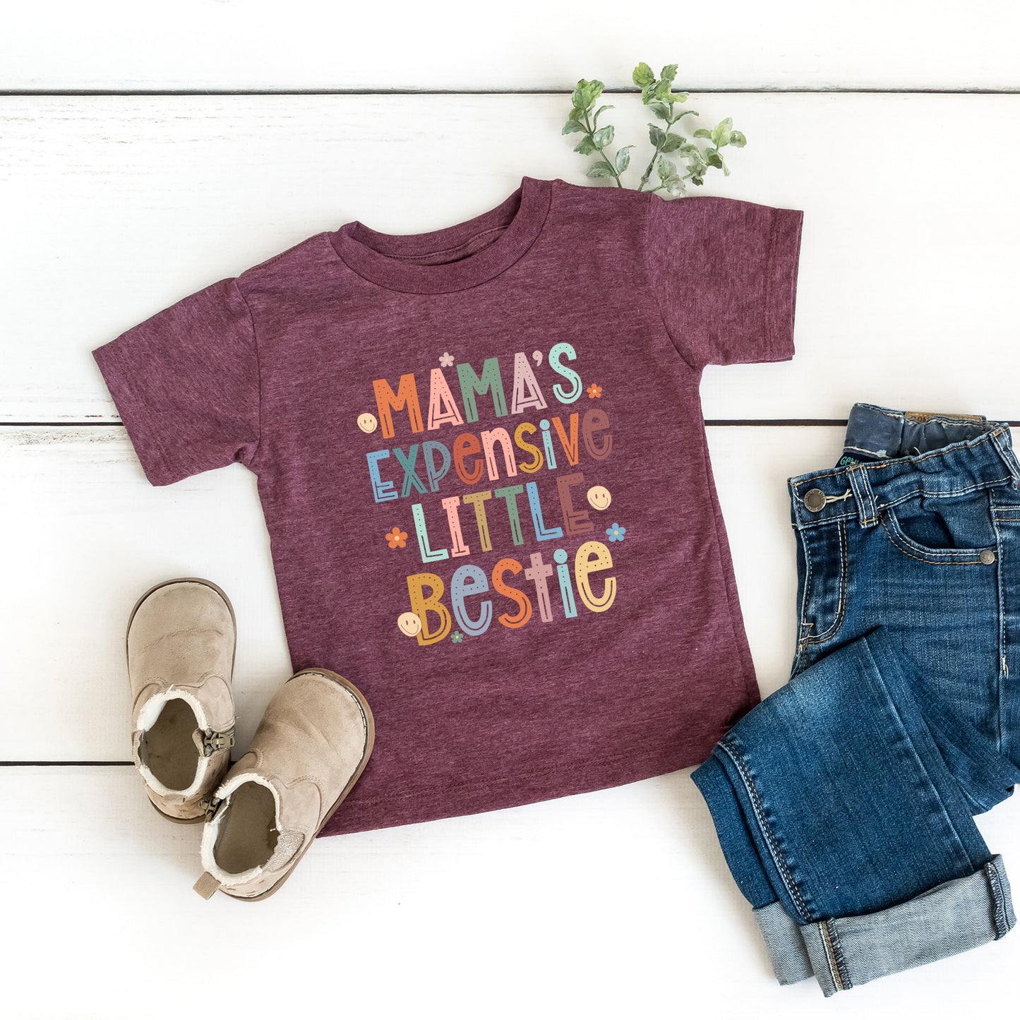 Mama's Expensive Bestie | Toddler Graphic Short Sleeve Tee