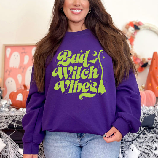 Bad W Vibes Puff Print | Sweatshirt