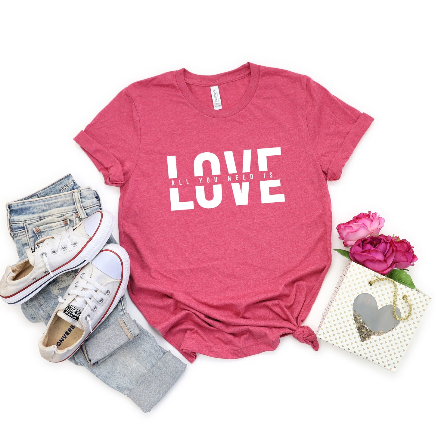 Love Is All You Need Split | Short Sleeve Graphic Tee