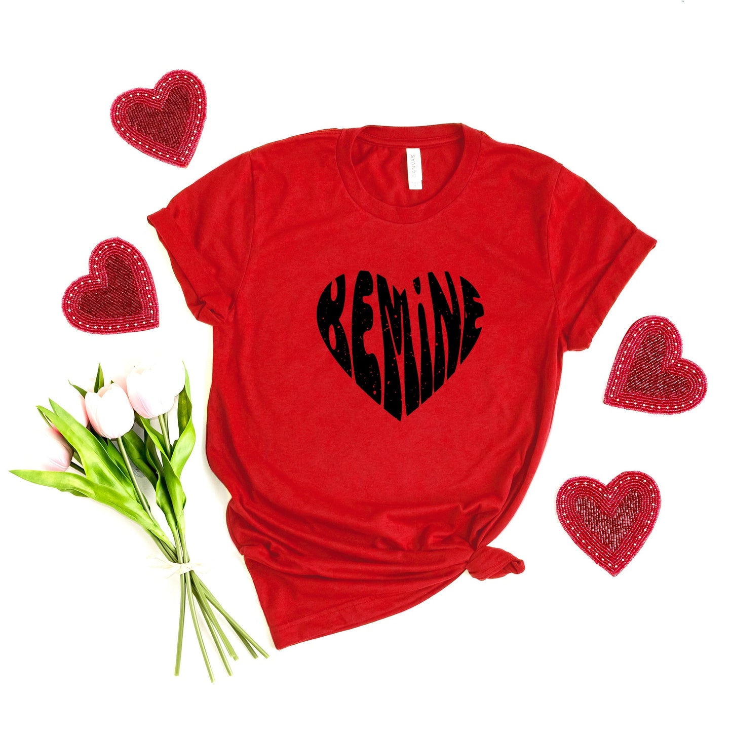 Be Mine Distressed Heart | Short Sleeve Graphic Tee