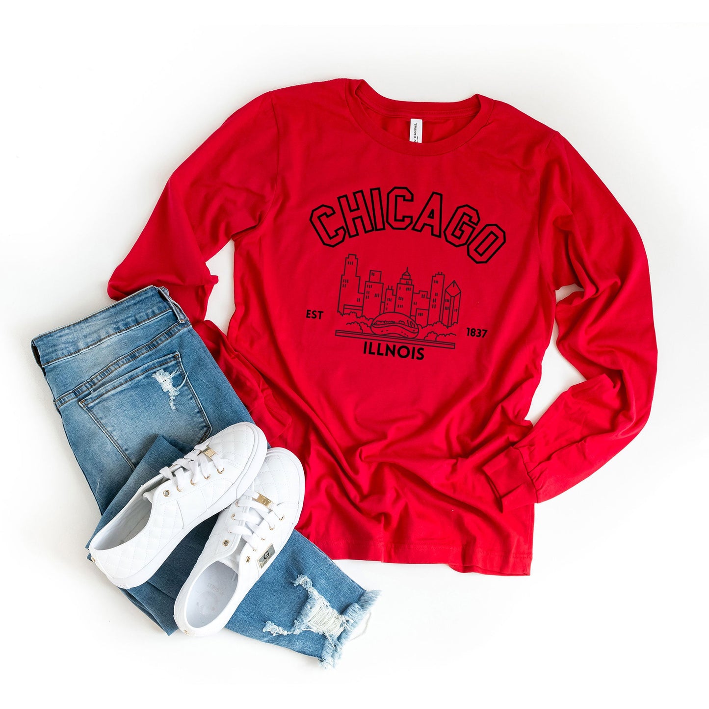 Chicago EST 1837 | Long Sleeve Crew Neck