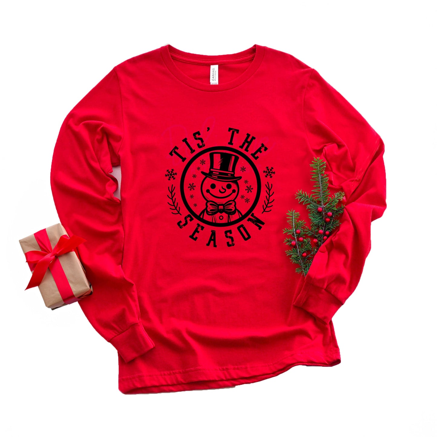 Tis The Season Distressed | Long Sleeve Crew Neck