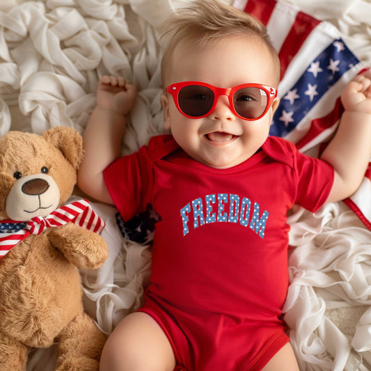 Retro Freedom Stars | Baby Graphic Short Sleeve Bodysuit