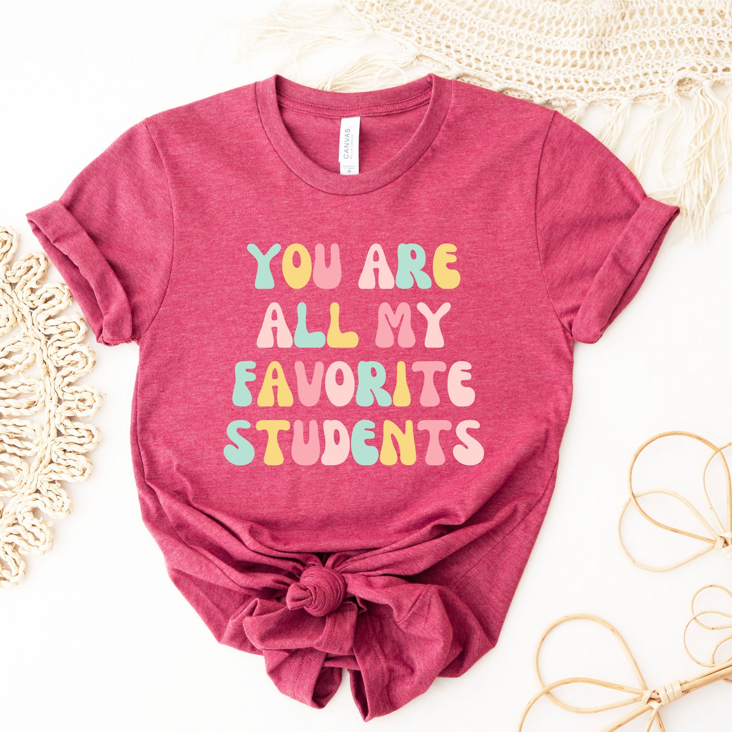 Favorite Students Colorful | Short Sleeve Graphic Tee