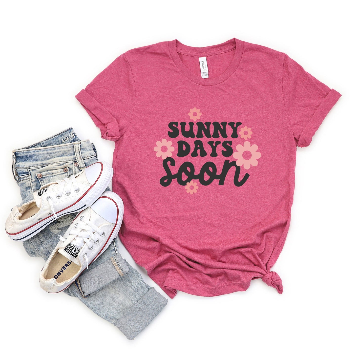 Sunny Days Soon Flowers | Short Sleeve Graphic Tee