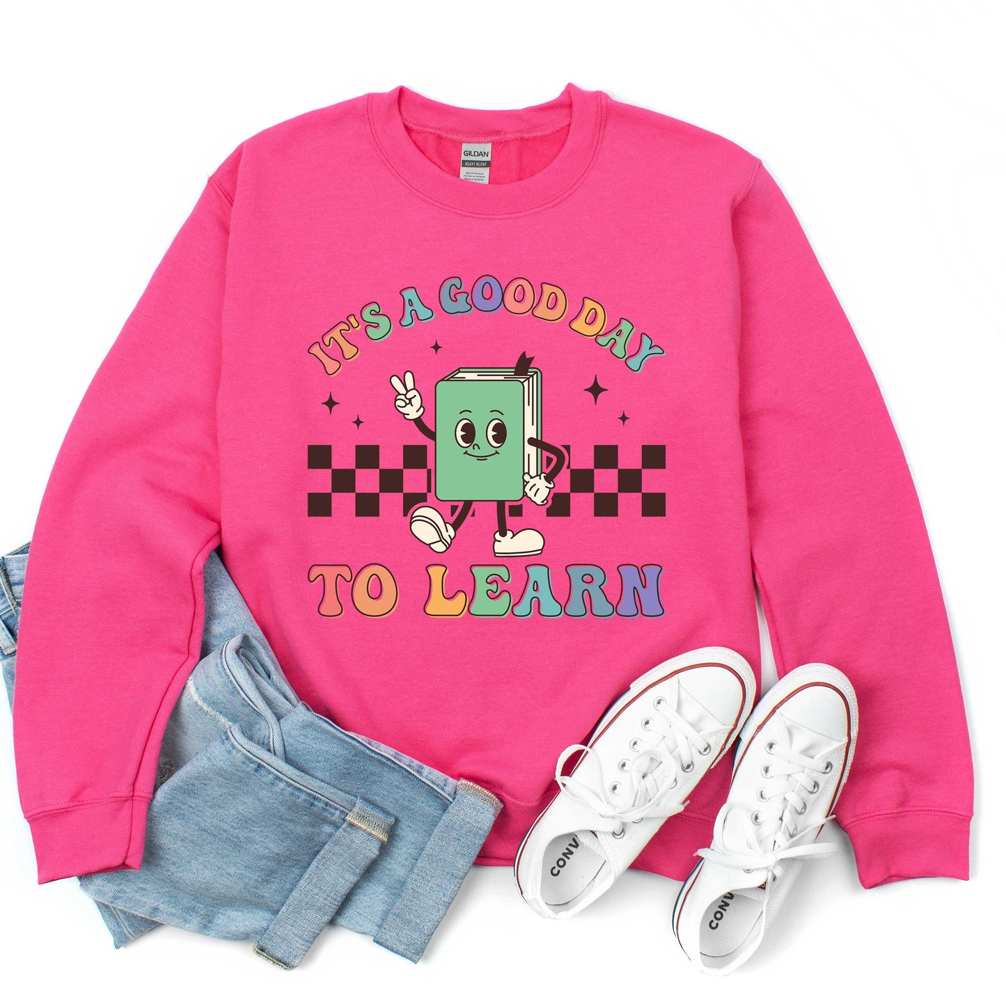 It's A Good Day To Learn Checkered | Sweatshirt