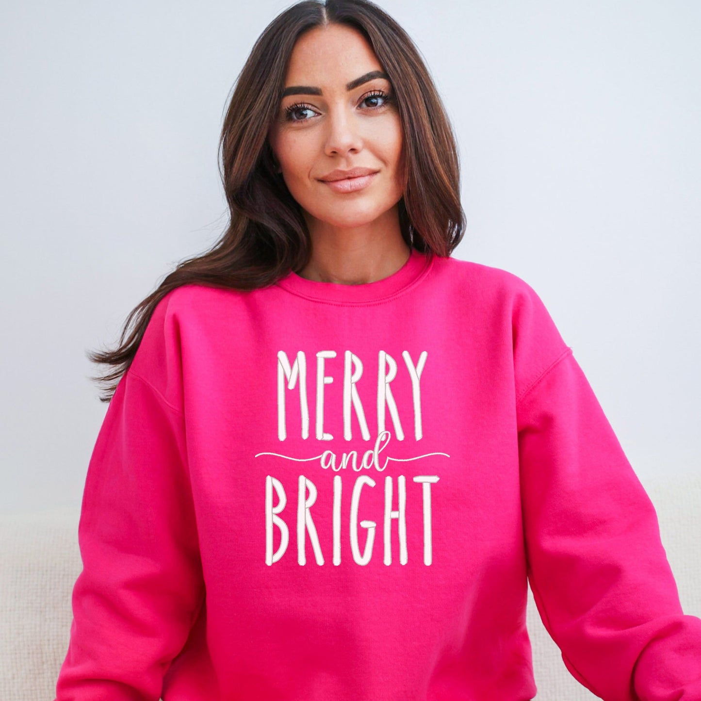 Embroidered Merry and Bright | Sweatshirt