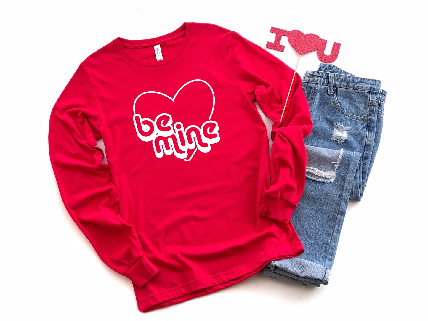 Retro Be Mine | Long Sleeve Graphic Tee