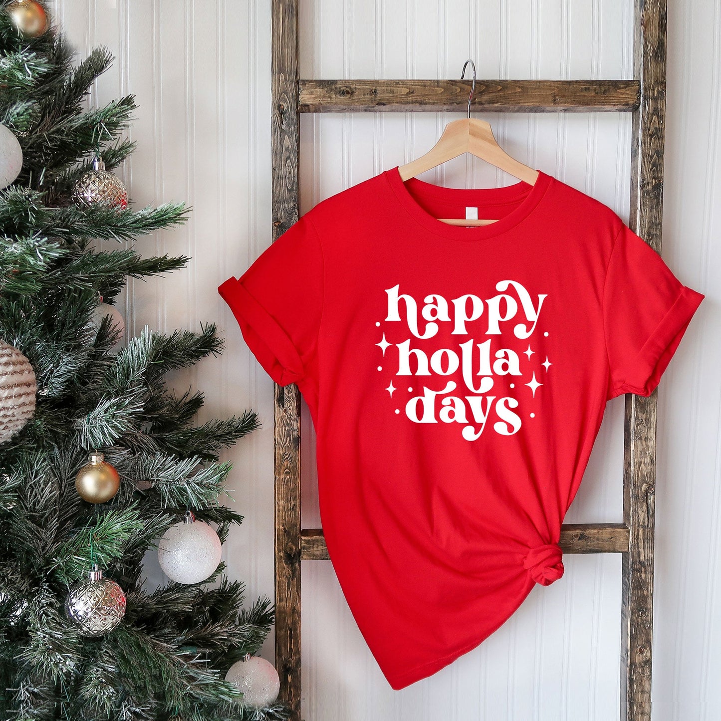 Whimsical Happy Holla Days | Short Sleeve Graphic Tee