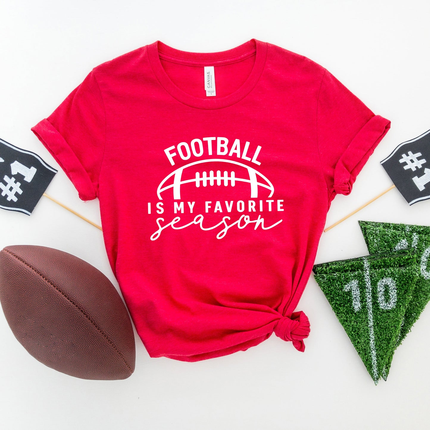Football is My Favorite Season Ball | Short Sleeve Graphic Tee
