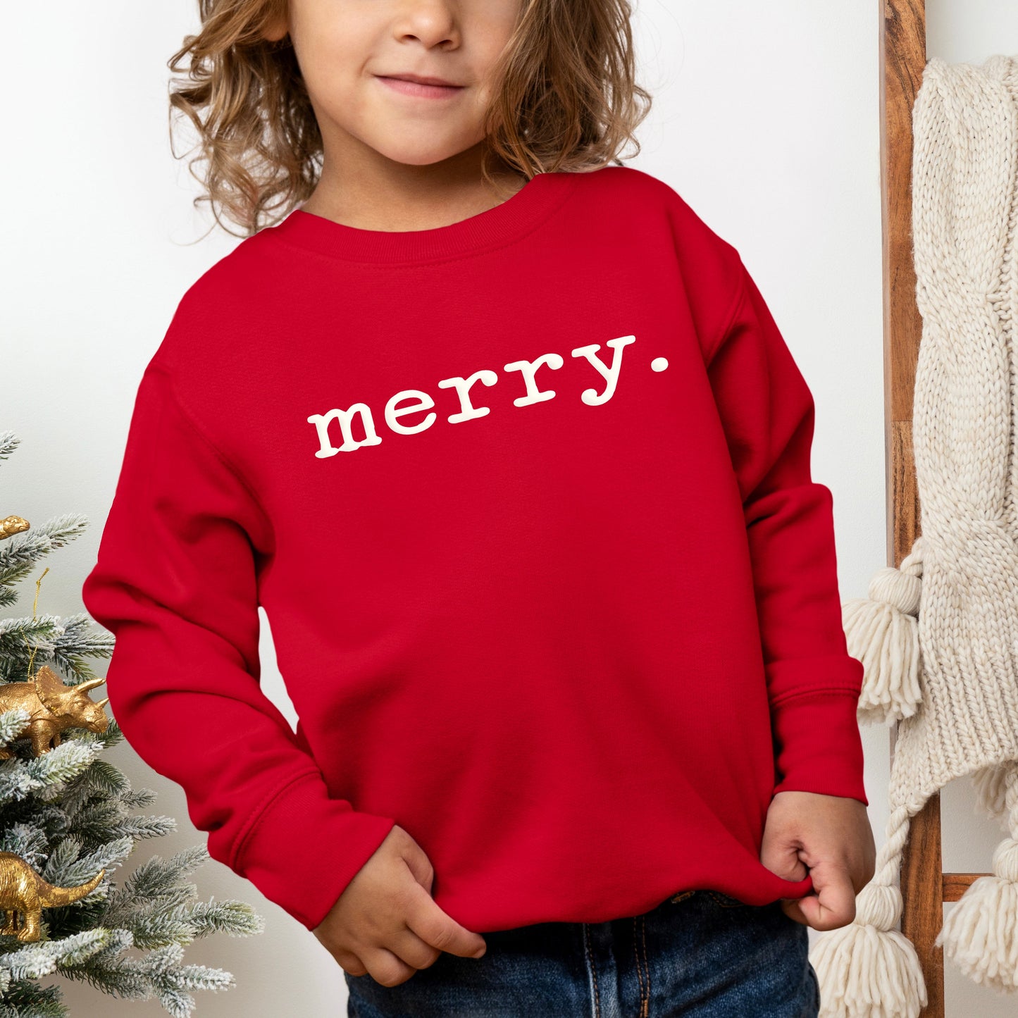 Merry Puff Print | Youth Ultra-Soft Graphic Sweatshirt