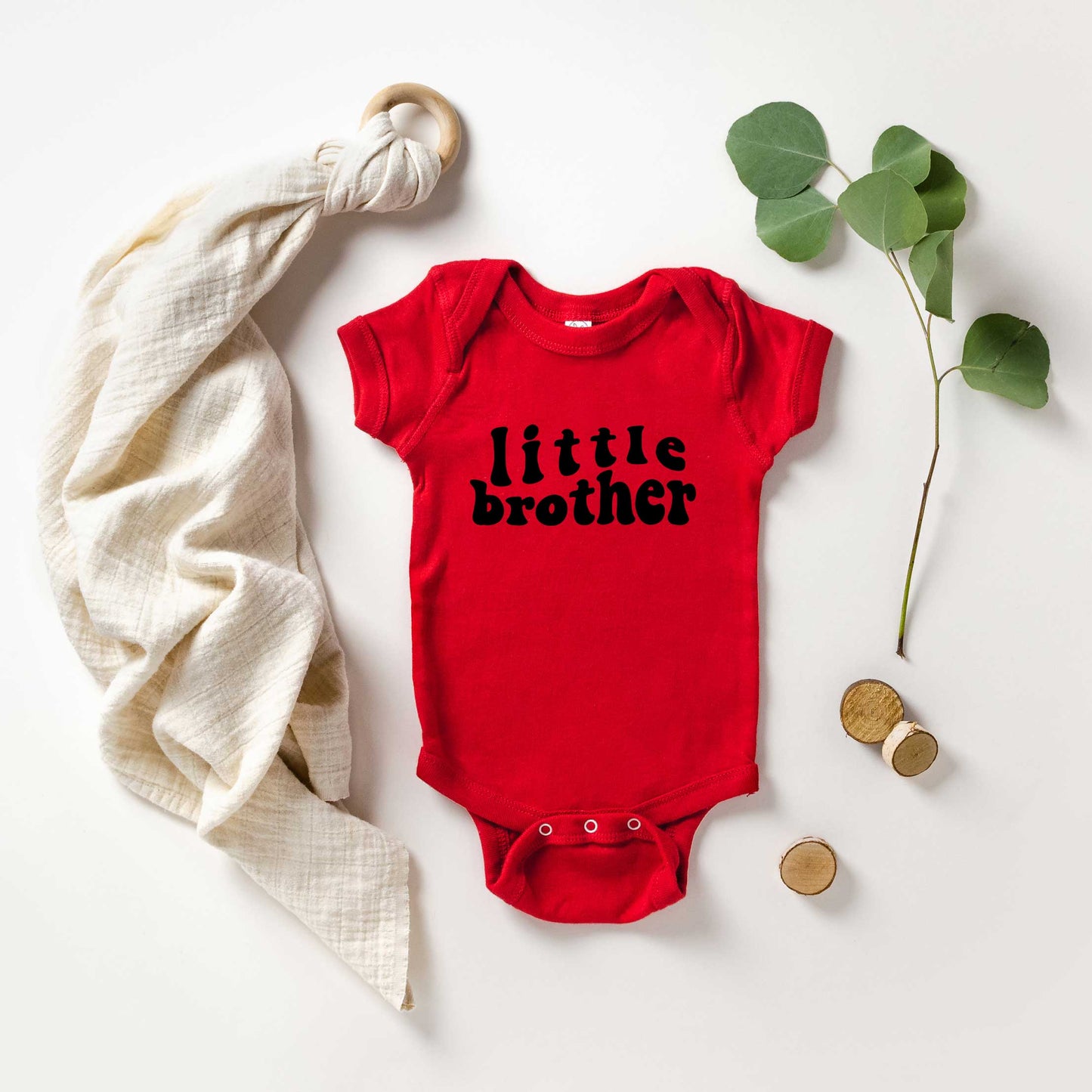 Little Brother Wavy | Baby Graphic Short Sleeve Bodysuit