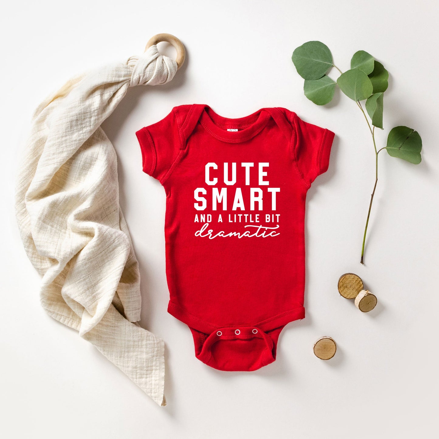 Cute Smart Dramatic | Baby Graphic Short Sleeve Bodysuit