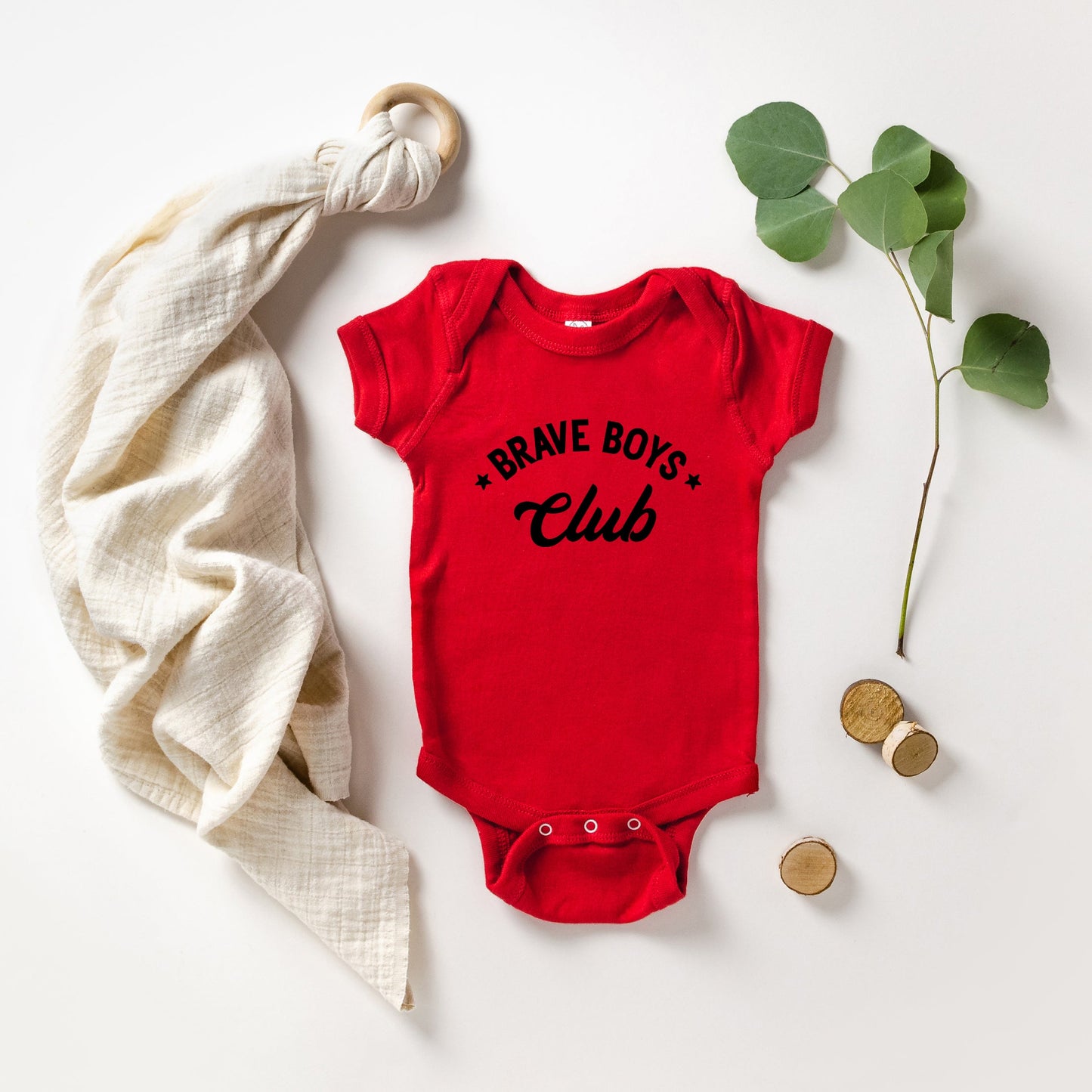 Brave Boys Club Stars | Baby Graphic Short Sleeve Bodysuit