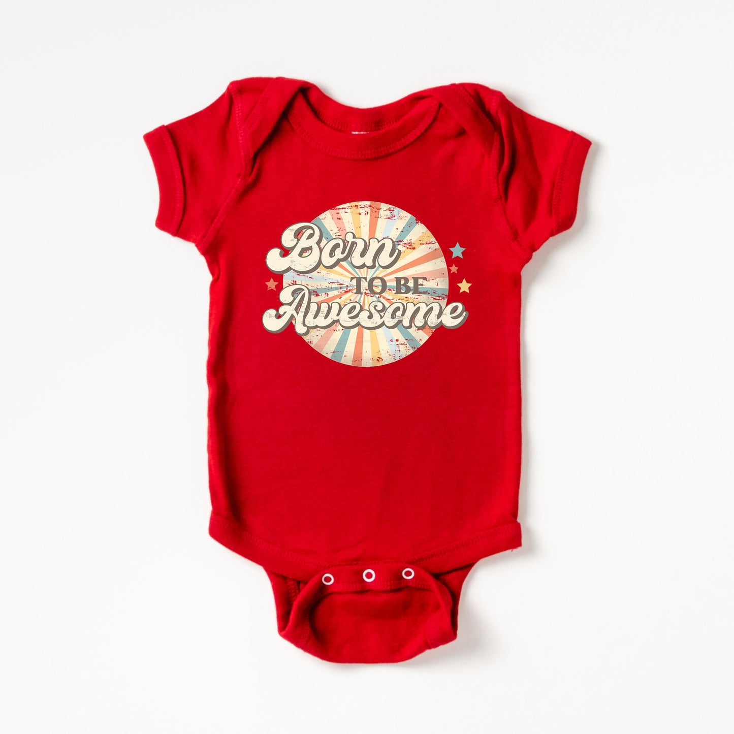 Born To Be Awesome | Baby Graphic Short Sleeve Bodysuit