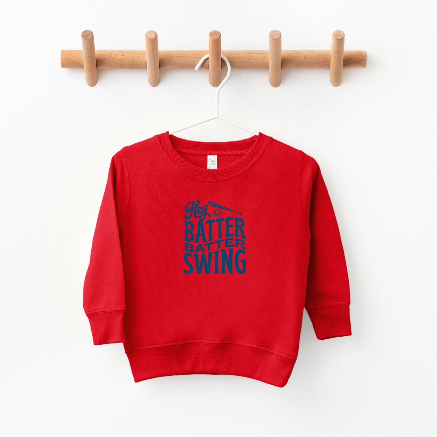 Hey Batter Batter Wavy | Toddler Sweatshirt