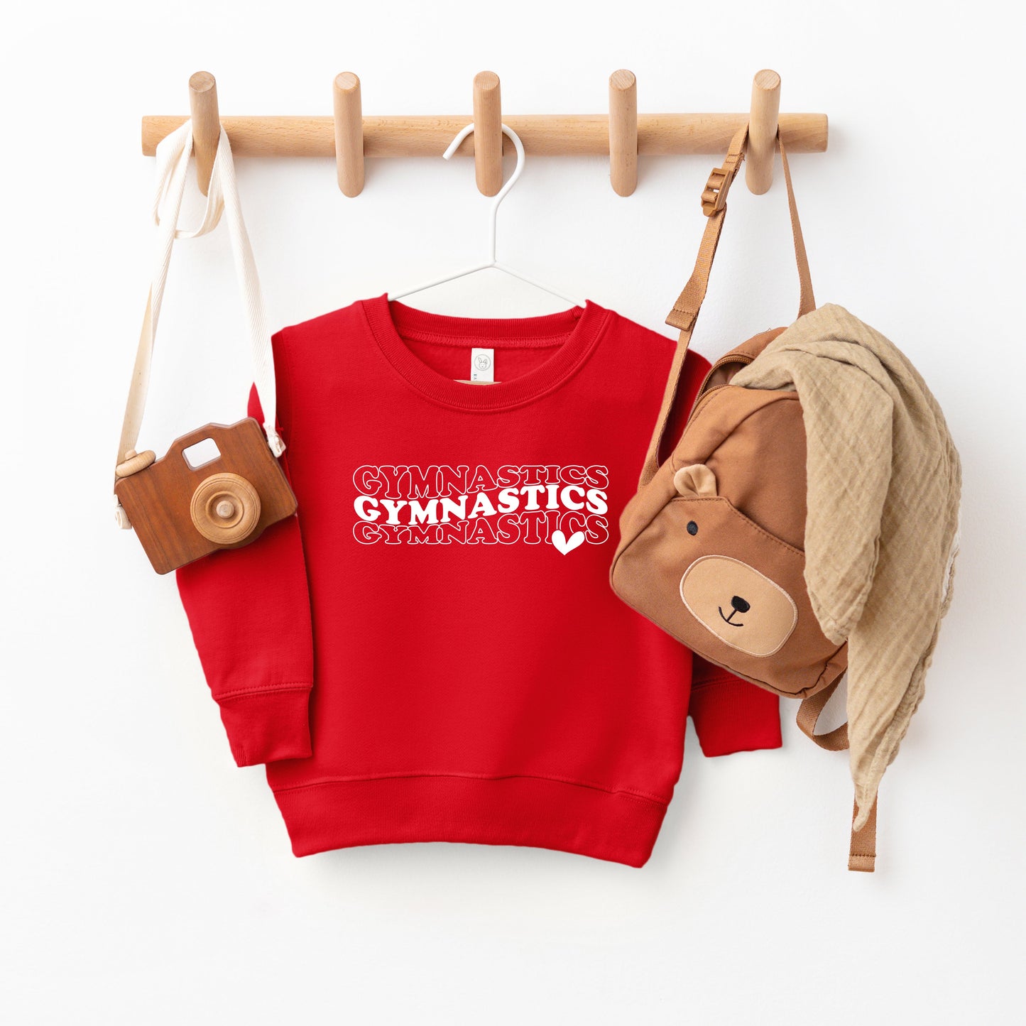 Gymnastics Stacked Heart | Toddler Sweatshirt