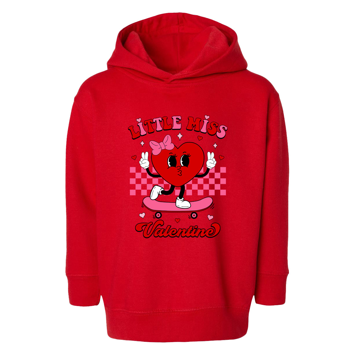 Little Miss Valentine Skateboard | Toddler Graphic Hoodie