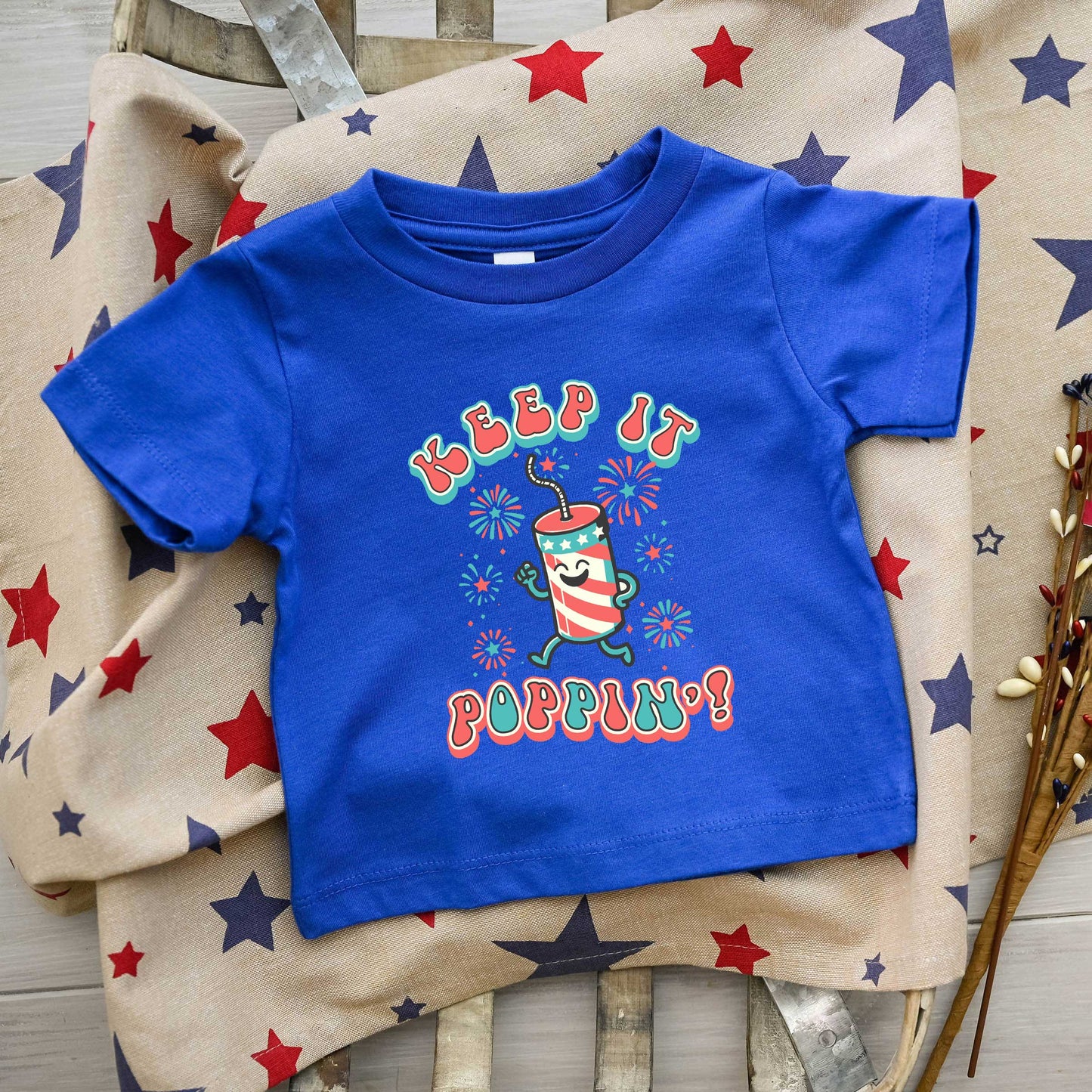 Keep It Poppin' Firework | Toddler Graphic Short Sleeve Tee