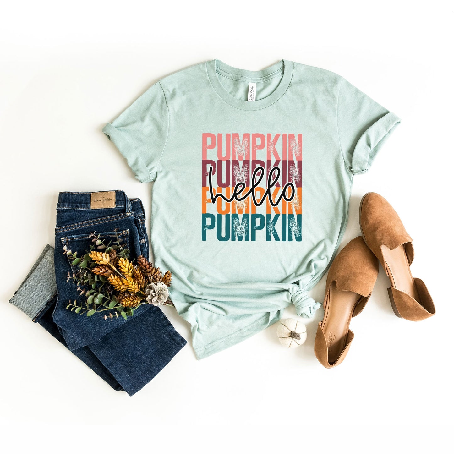 Hello Pumpkin Stacked | Short Sleeve Graphic Tee