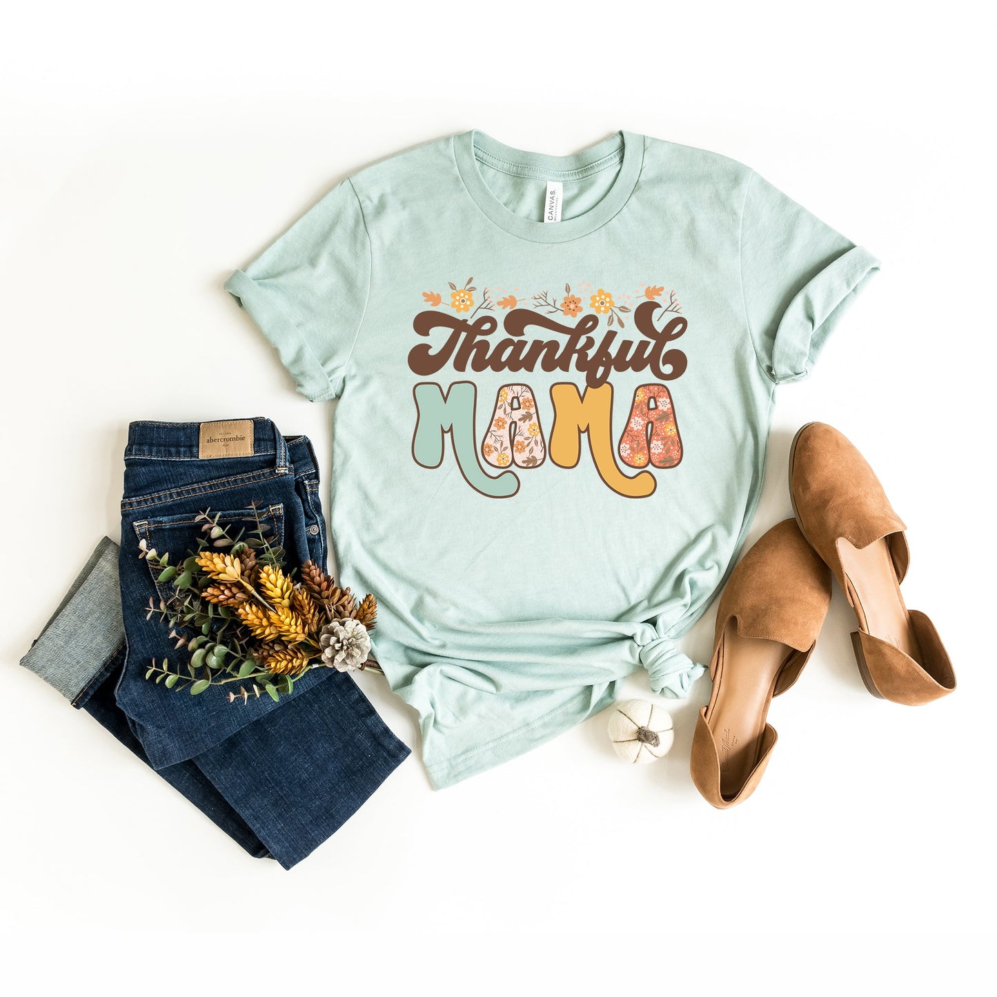 Thankful Mama Floral | Short Sleeve Graphic Tee
