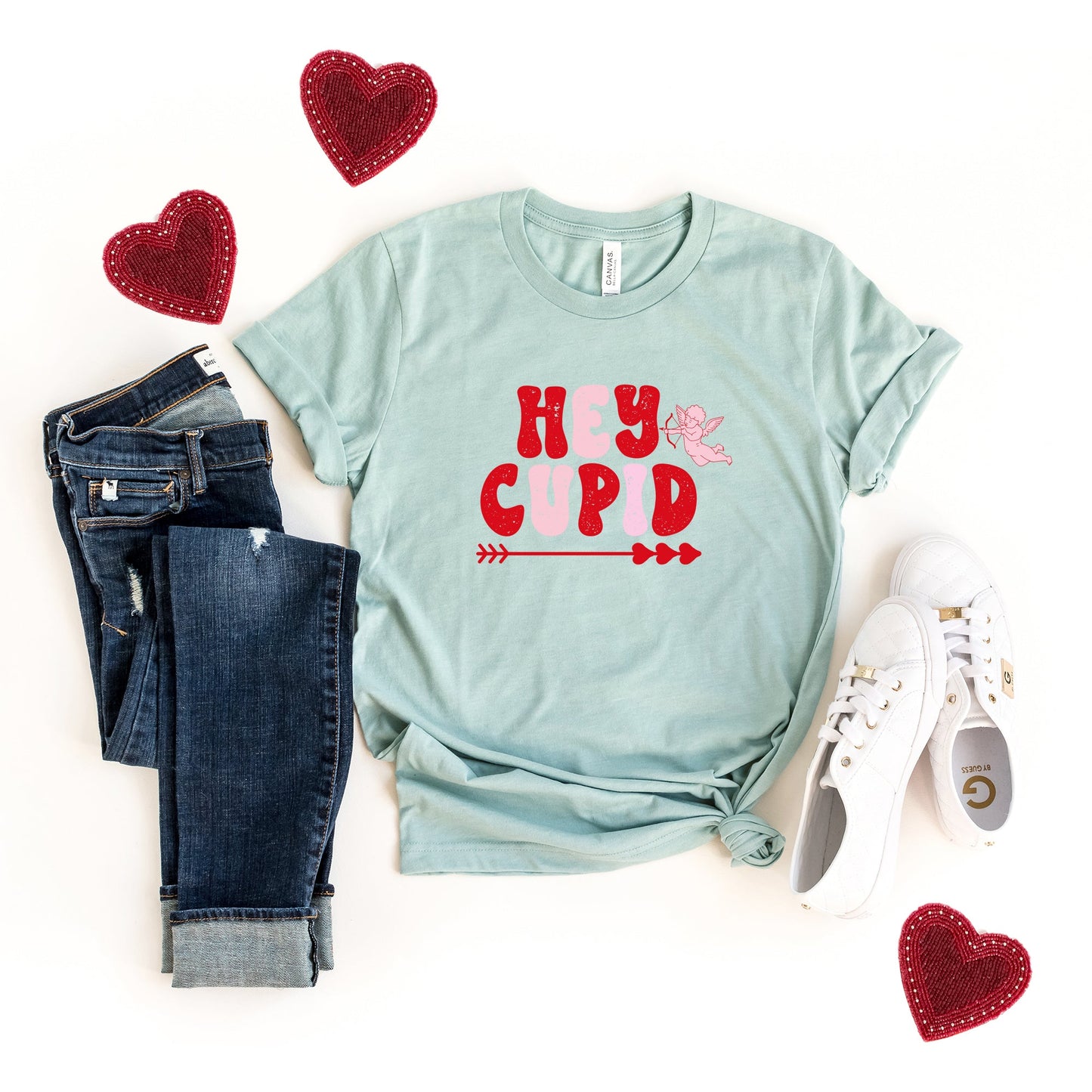 Hey Cupid Pink | Short Sleeve Crew Neck